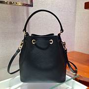 PRADA Saffiano Leather Bucket Bag (Black)  - 5