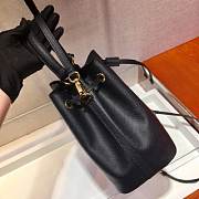 PRADA Saffiano Leather Bucket Bag (Black)  - 4