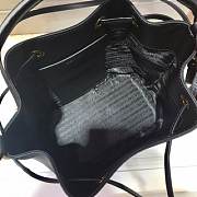 PRADA Saffiano Leather Bucket Bag (Black)  - 2