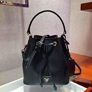 PRADA Saffiano Leather Bucket Bag (Black)  - 1
