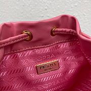 PRADA Fabric Cosmetic Pouch  With Saffiano Wrist & Shoulder Strap (Pink) 1N1864  - 5