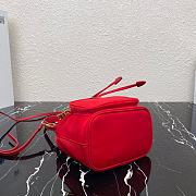 PRADA Fabric Cosmetic Pouch  With Saffiano Wrist & Shoulder Strap (Red) 1N1864  - 2