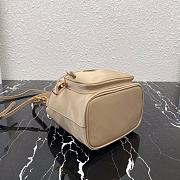 PRADA Fabric Cosmetic Pouch  With Saffiano Wrist & Shoulder Strap (Beige) 1N1864  - 6