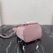 PRADA Fabric Cosmetic Pouch  With Saffiano Wrist & Shoulder Strap (Powder Pink) 1N1864 - 3