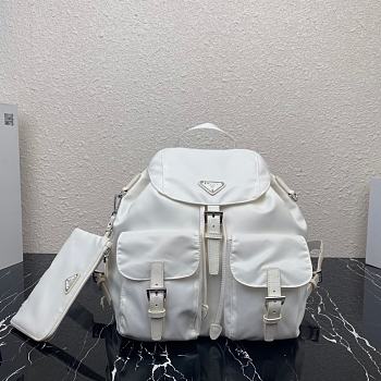 PRADA ReNylon Medium Backpack (White) 1BZ811_RV44_F0009_V_OTO