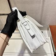 PRADA Large Padded Nylon Shoulder Bag (White)  - 3