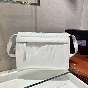 PRADA Large Padded Nylon Shoulder Bag (White)  - 6