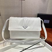 PRADA Large Padded Nylon Shoulder Bag (White)  - 1