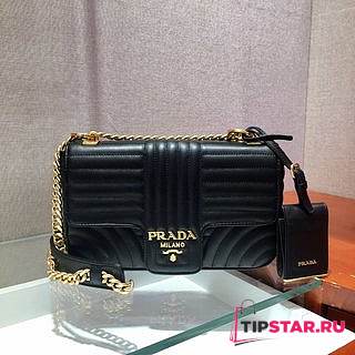 PRADA Diagramme Shoulder Bag (Black) 1BD108_WD91_F0ES9_V_AOI  - 1