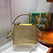 PRADA Matinée Small Saffiano Leather Bag (Gold)  - 2