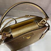 PRADA Matinée Small Saffiano Leather Bag (Gold)  - 6