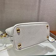 PRADA Matinée Small Saffiano Leather Bag (White)  - 3