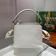 PRADA Matinée Small Saffiano Leather Bag (White)  - 4