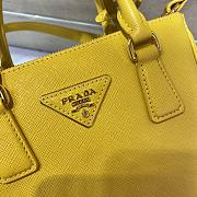 PRADA Galleria Saffiano Leather Mini Bag (Yellow)  - 3