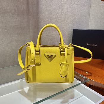 PRADA Galleria Saffiano Leather Mini Bag (Yellow) 