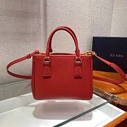 PRADA Galleria Saffiano Leather Mini Bag (Red)  - 3