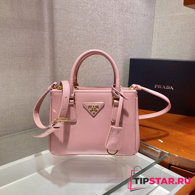 PRADA Galleria Saffiano Leather Mini Bag (Peach) 1BA296_NZV_F01P4_V_V41  - 1