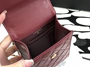 Chanel Double Golden Ball Mobile Phone Bag (Burgundy) 99072  - 2