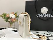 CHANEL Double Golden Ball Mobile Phone Bag (White) 99072  - 3