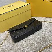 FENDI Wallet On Chain With Pouches Leather Mini-Bag (Black)   - 6