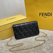 FENDI Wallet On Chain With Pouches Leather Mini-Bag (Black)   - 4