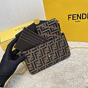 FENDI Wallet On Chain With Pouches Leather Mini-Bag (Mocha Brown)   - 6