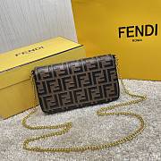 FENDI Wallet On Chain With Pouches Leather Mini-Bag (Mocha Brown)   - 5