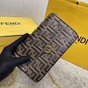FENDI Wallet On Chain With Pouches Leather Mini-Bag (Mocha Brown)   - 3