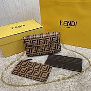 FENDI Wallet On Chain With Pouches Leather Mini-Bag (Brown) 8BS032AAFMF13VK - 1