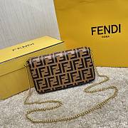 FENDI Wallet On Chain With Pouches Leather Mini-Bag (Brown) 8BS032AAFMF13VK - 2