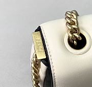 FENDI Baguette Chain Nappa Leather Bag (Black And White) 8BR783ACNZF1C0I  - 2