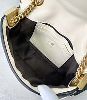 FENDI Baguette Chain Nappa Leather Bag (Black And White) 8BR783ACNZF1C0I  - 5