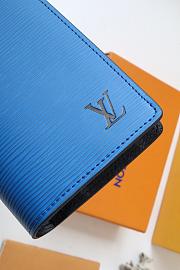 LV Brazza Wallet M80788 (Blue)  - 5