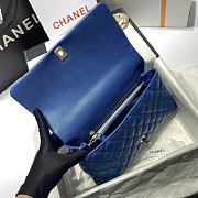 Chanel Large Flap Bag With Top Handle (Pearl Blue) 92991  - 3