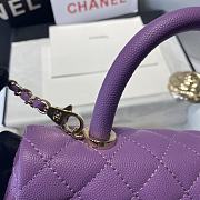 Chanel Large Flap Bag With Top Handle (Purple) 92993 - 5