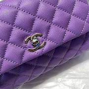 Chanel Large Flap Bag With Top Handle (Purple) 92993 - 2