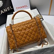 Chanel Large Flap Bag With Top Handle (Brown) 92991 - 6
