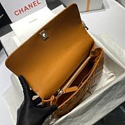 Chanel Large Flap Bag With Top Handle (Brown) 92991 - 5