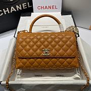 Chanel Large Flap Bag With Top Handle (Brown) 92991 - 1