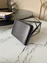 LV Zippy Zipper Coin Water Ripple Wallet (Black) M60067   - 2