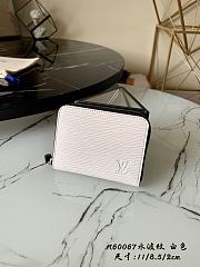 LV Zippy Zipper Coin Water Ripple Wallet (White) M60067  - 1