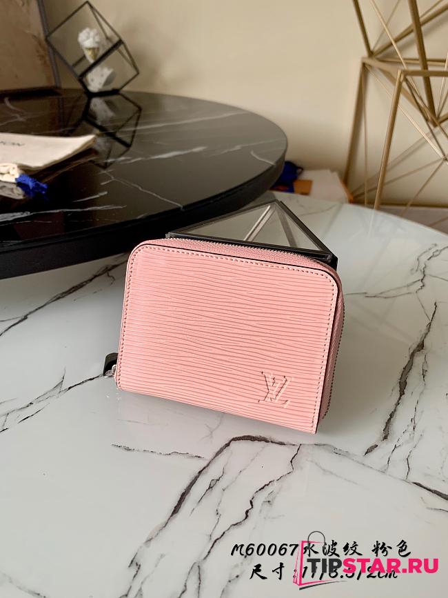 LV Zippy Zipper Coin Water Ripple Wallet (Pink) Ｍ60067  - 1