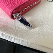 LV Zippy Zipper Coin Water Ripple Wallet (Rose Red) Ｍ60067   - 4