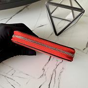 LV Zippy Zipper Coin Water Ripple Wallet (Red) Ｍ60067   - 6