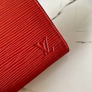 LV Zippy Zipper Coin Water Ripple Wallet (Red) Ｍ60067   - 4