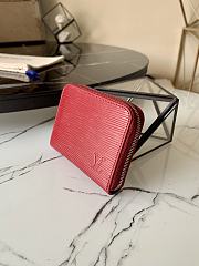 LV Zippy Zipper Coin Water Ripple Wallet (Fuchsia) Ｍ60067  - 6