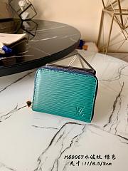 LV Zippy Zipper Coin Water Ripple Wallet (Green) Ｍ60067  - 1