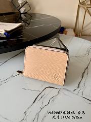 LV Zippy Zipper Coin Water Ripple Wallet (Apricot) Ｍ60067   - 1