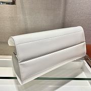PRADA Brushed Leather Handbag (White)  - 6