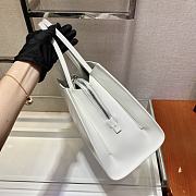 PRADA Brushed Leather Handbag (White)  - 3